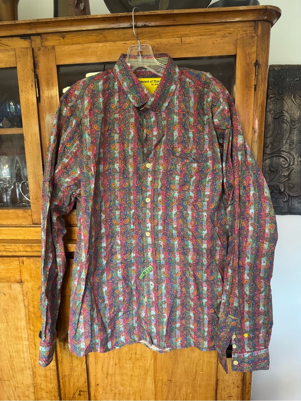 Descendent of Thieves Multicolor Paisley shirt 2XL $245